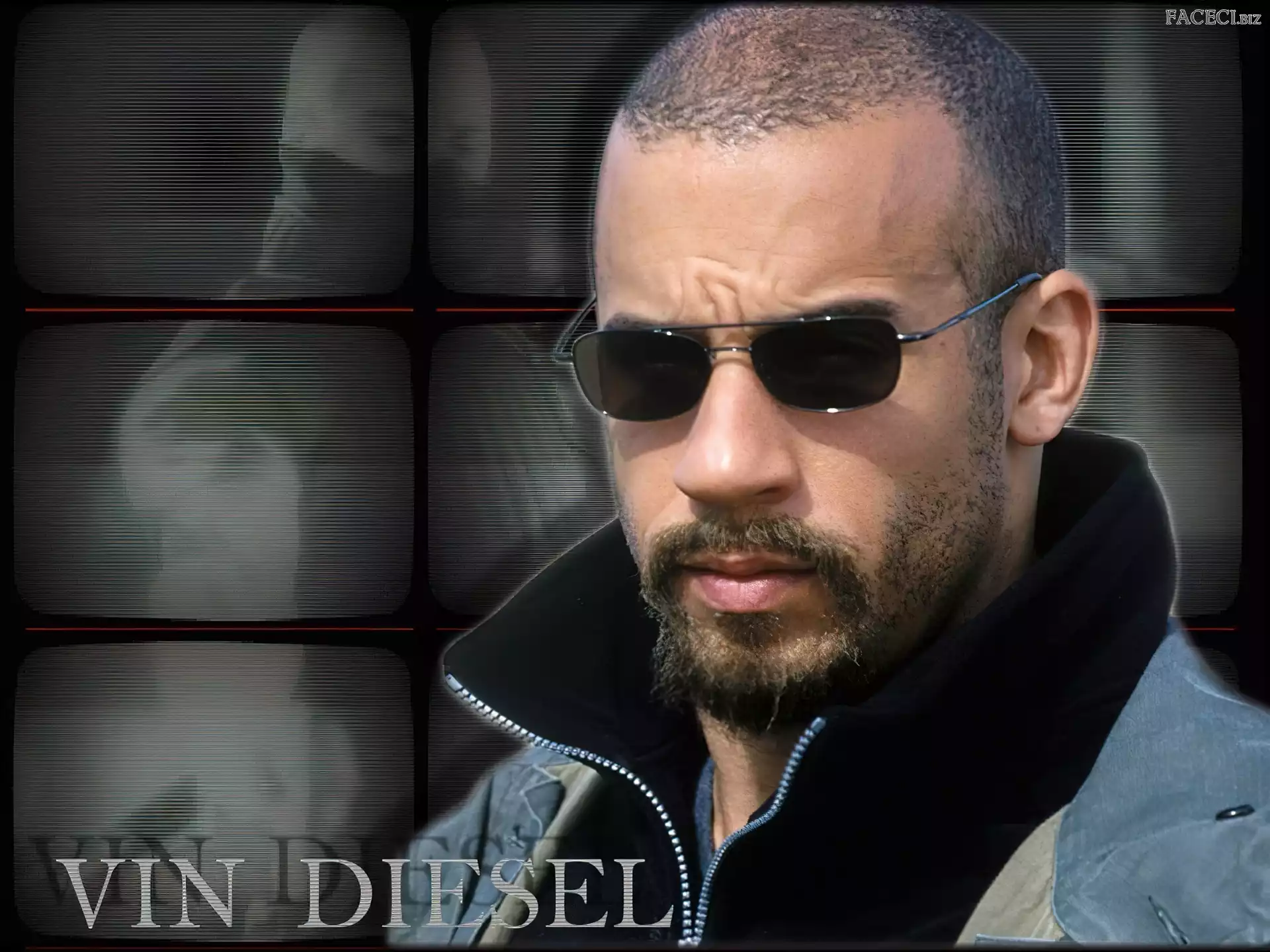 broda, Vin Diesel, okulary